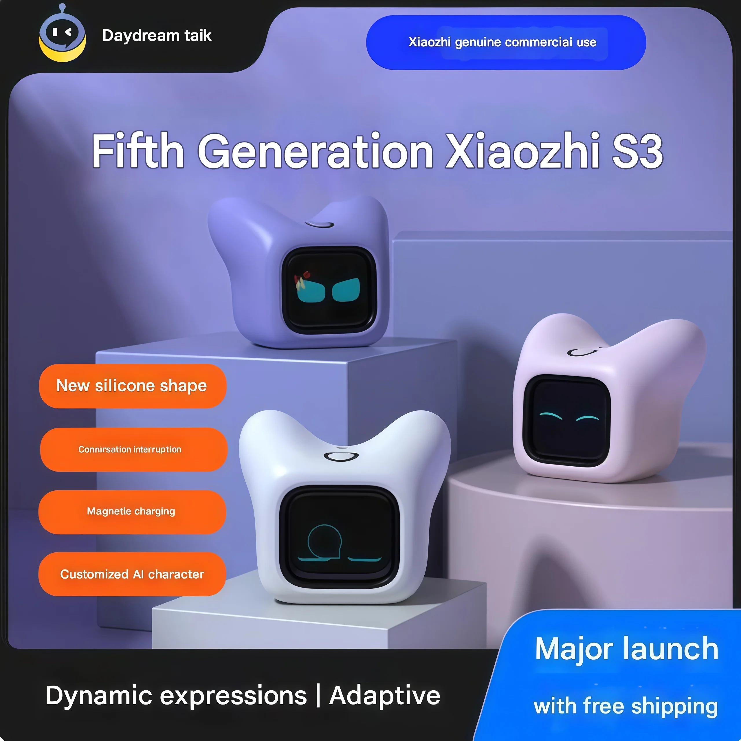alXiaozhi Electronic Pet AI Chatbot Emotional Companion Deepseek Doubao Girlfriend Translator