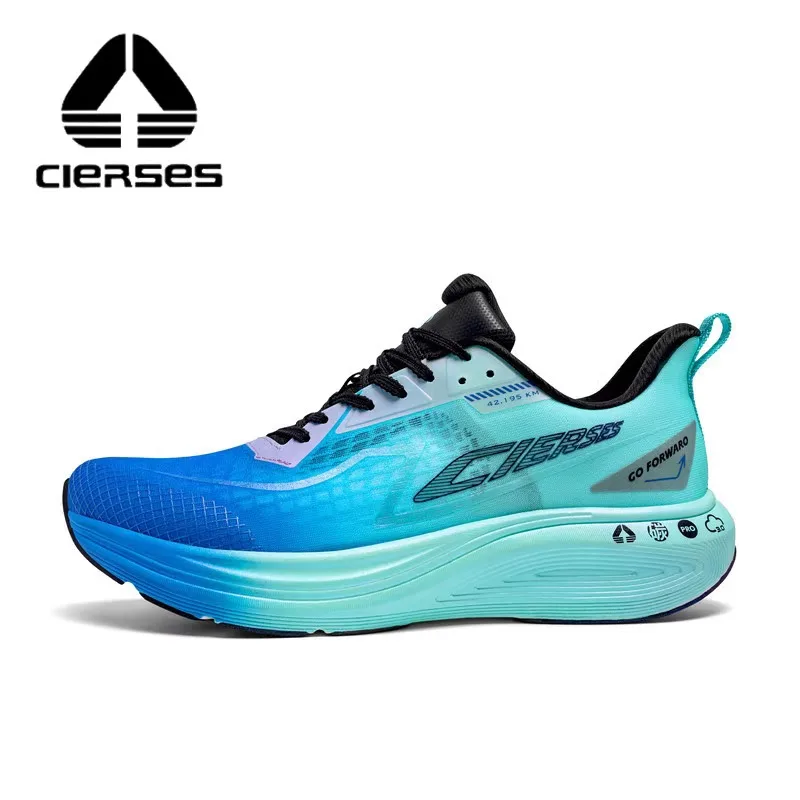 CIERSES Full Palm Marathon Racing Men's Running Shoes Sports Professional Marathon Lightweight Breathable Female Sneakers 2438-5