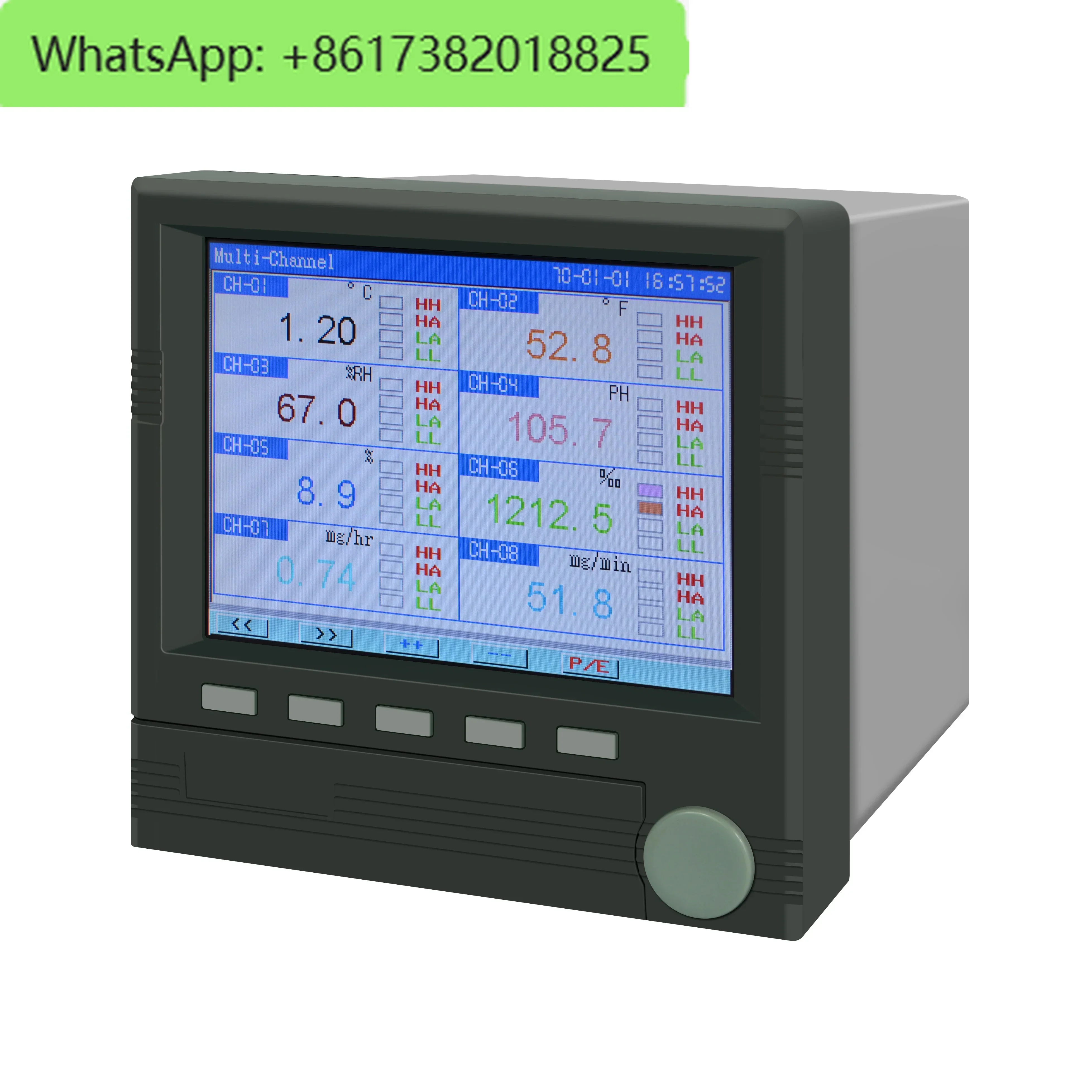 Digital 4,8,12,16,32 Channel Paperless Recorder color Temperature Data Logger with 4-20mA RS485 USB  output