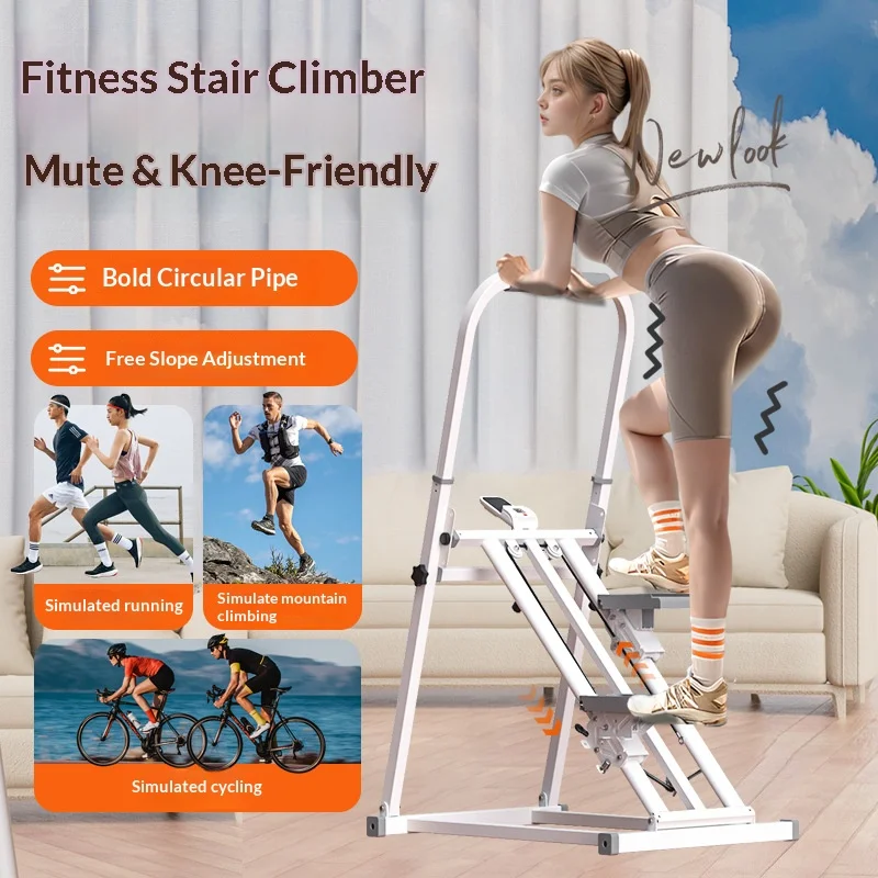 

Home Fitness Stair Climber Small Household Mountaineering Machine with Handrails