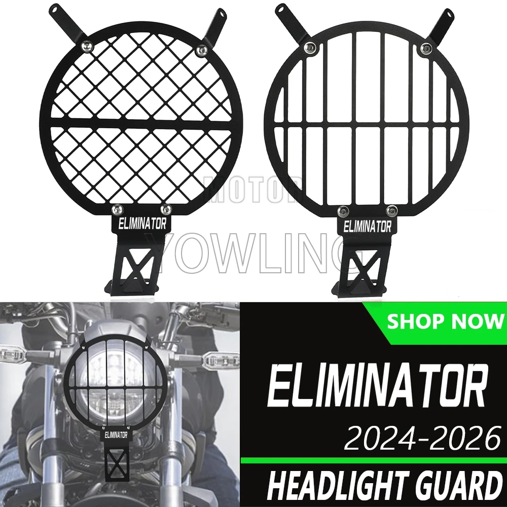 

For Kawasaki Eliminator 500 2024 2025 2026 Motorcycle Accessories Eliminator500 Headlight Head Light Guard Cover Protector Grill
