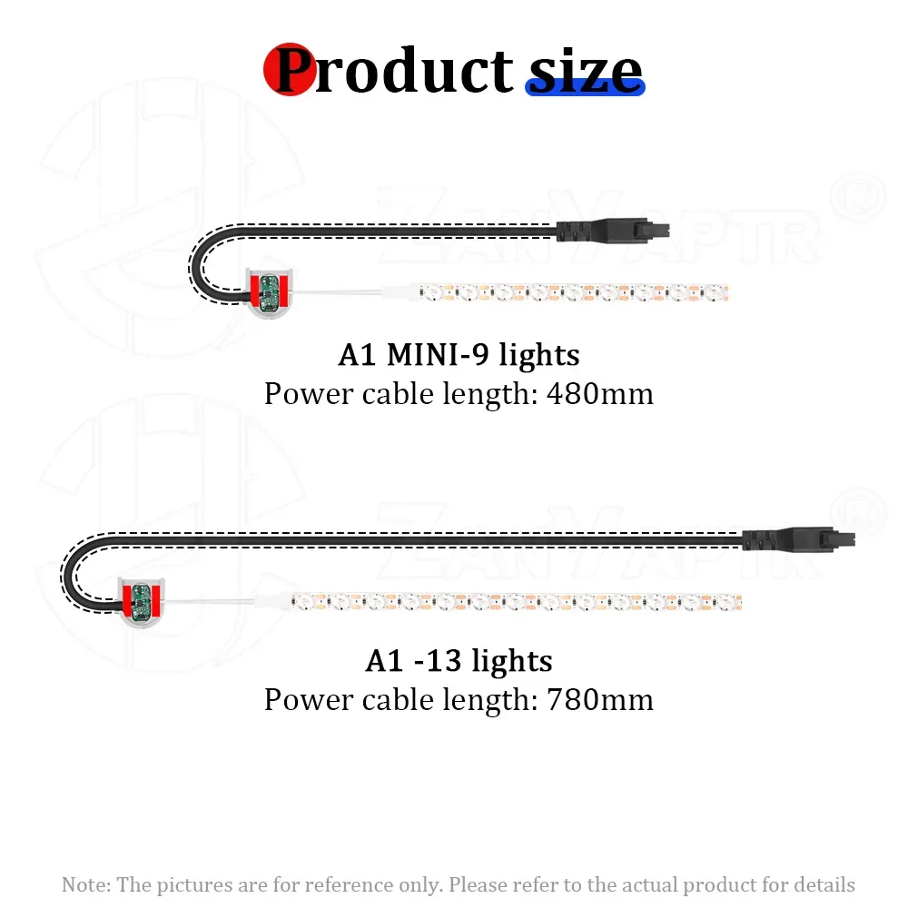 For A2L/A1/A1 Mini LED Light New upgrade Induction control 6500K High Brightness Lighting Heat-Resistant Durability 3D printer