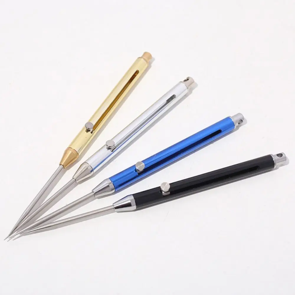 Gift EDC Telescopic Toothpick Titanium Alloy Camping Keychain Pendant Outdoor Spring Fruit Fork