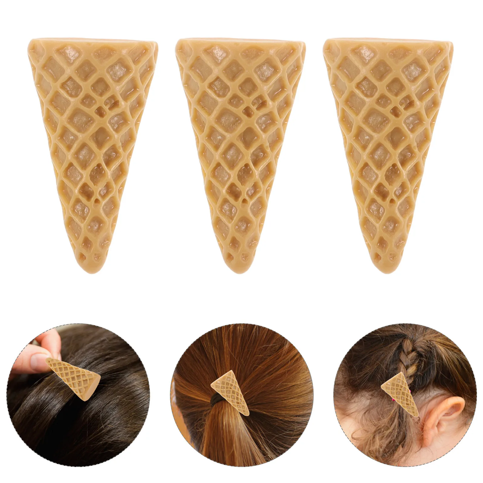 

20Pcs Ice Cream Cone Charm Resin Material Cute DIY Craft Supplies Phone Case Decor Hair Clip Ornaments Ice Cream Cone Charms