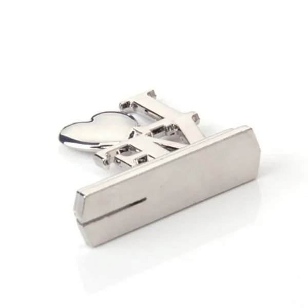 

12pcs Heart Shaped Place Holders Silver Zinc Alloy Table Name Holders For Wedding Party Romantic Decoration 3.5X3.2Cm