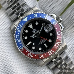 NH34 GMT Automatic Watch 41MM STEELDIVE SD1993 Ceramic Bezel 300M Waterproof Super Lumimnous Black Dial Mens Dive Watches