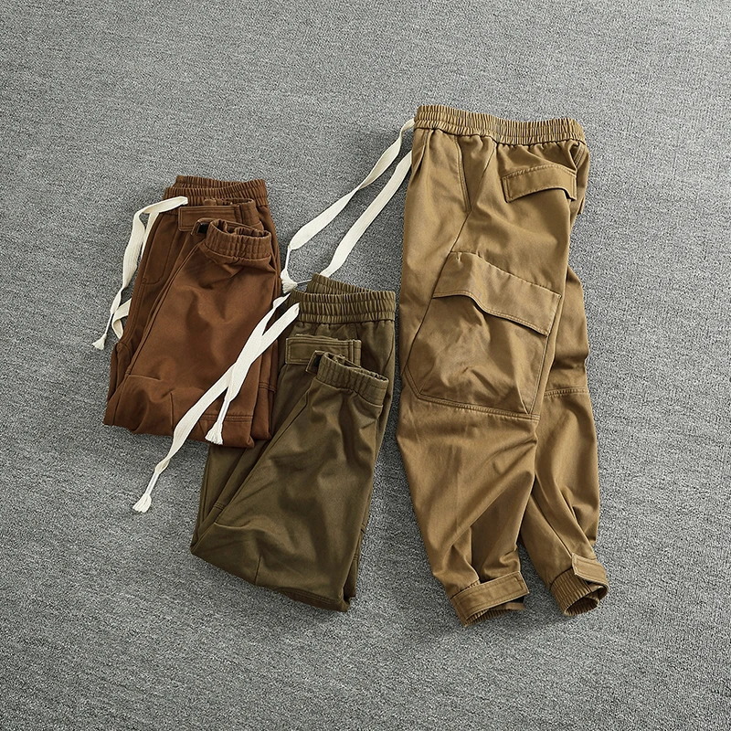 

Мужские зимние брюки-карго свободного кроя с подкладкой Thiened Fce, повседневные брюки с несколькими кетами, модная уличная одежда