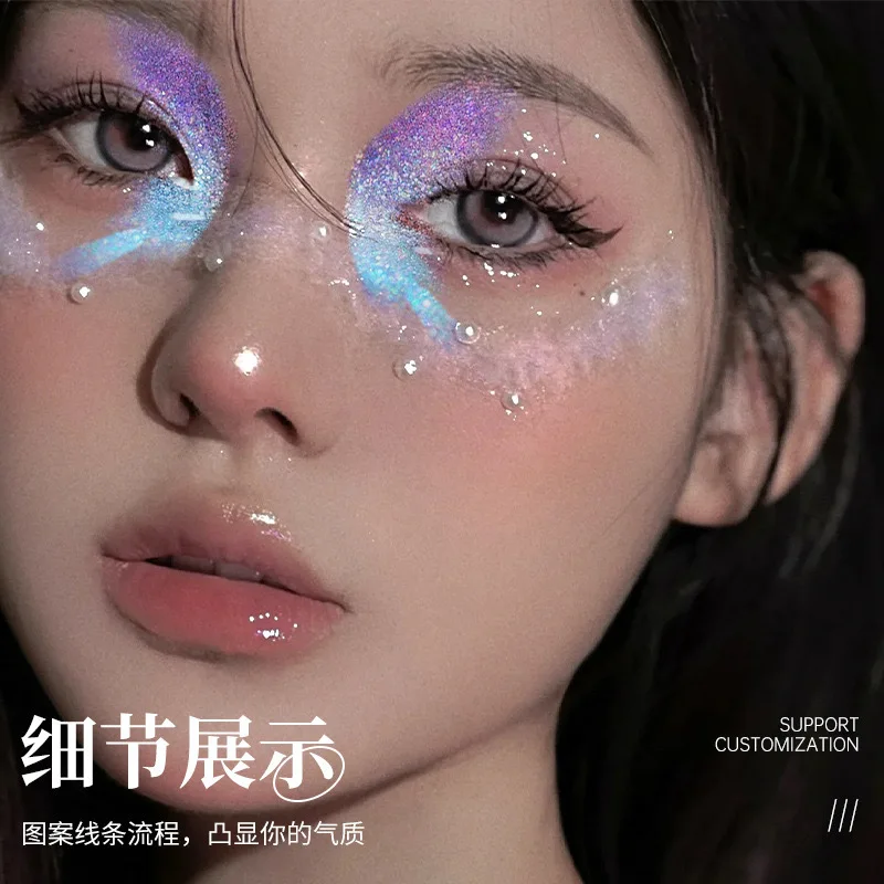 

Glitter Butterfly Tattoo Stickers Sparkle Fairy for Childrens Day Party Stage Waterproof Long Lasting Skin Safe High Quality