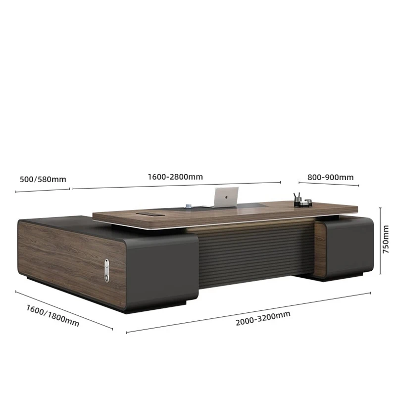 مكاتب غرفة على شكل حرف L، خزانة كمبيوتر تجارية، كراسي تزيين طاولة، تخزين فاخر، أثاث Beistelltisch #6