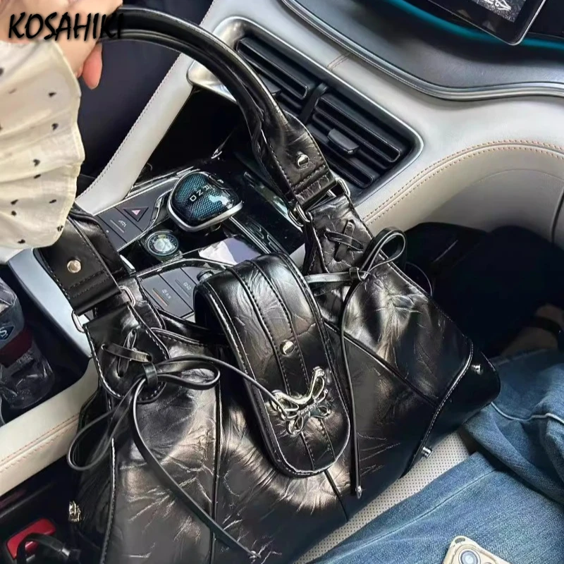 

Women Y2k Fashion Chic Bow Handbags Casual Office Lady All Match Ins Shoulder Bags Korean Streetwear Vintage Trendy Underarm Bag