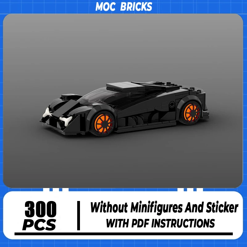 Orange Cool Wheel Concept 	Champion Car Model Moc Building Blocks Super Sports Car Bricks DIY Assembly Construction Toy Gifts