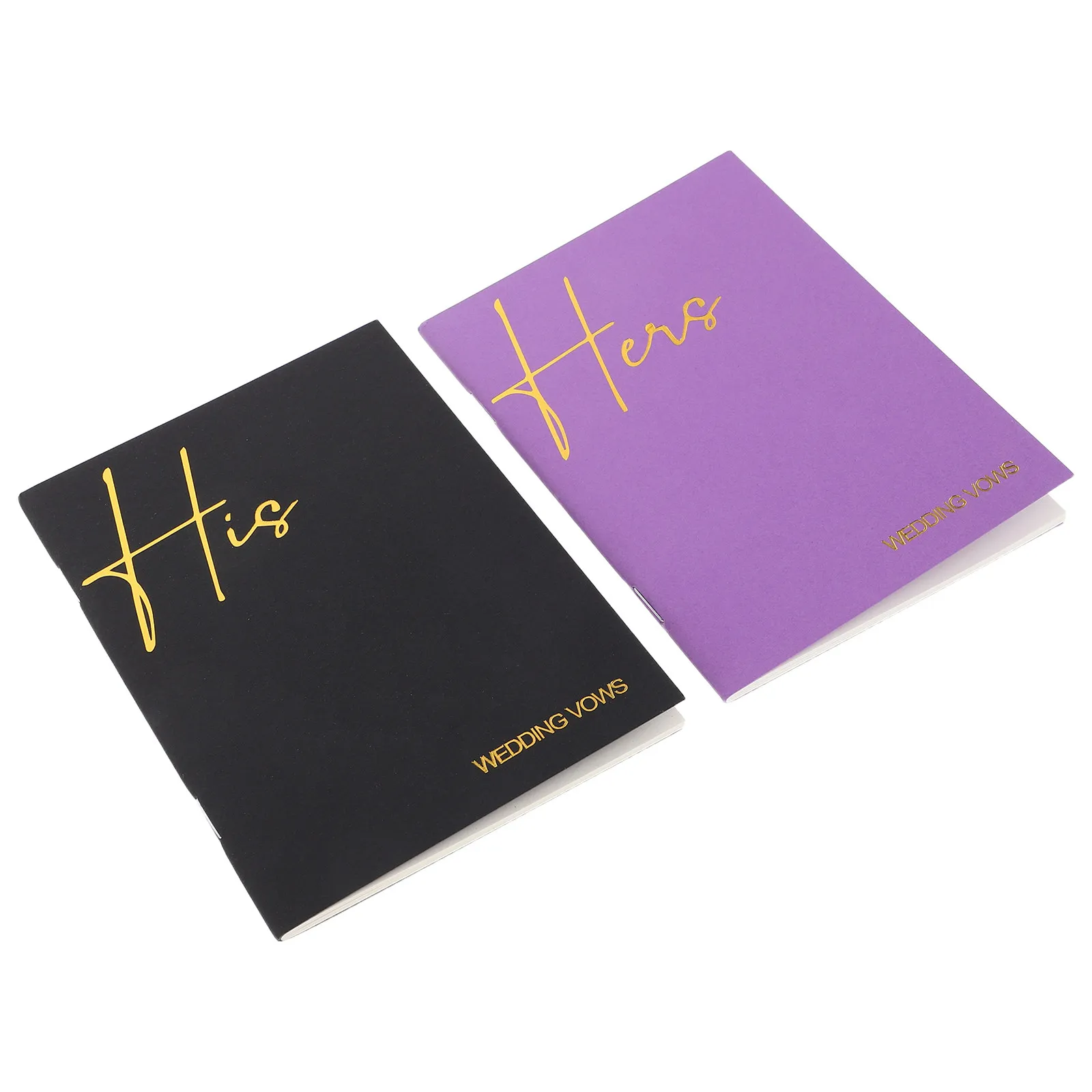 2Pcs Wedding Vow Cards Set Stylish His Hers Vow Books for Ceremony Emotional Oath Writing Keepsake Vows Book Wedding Vows Books