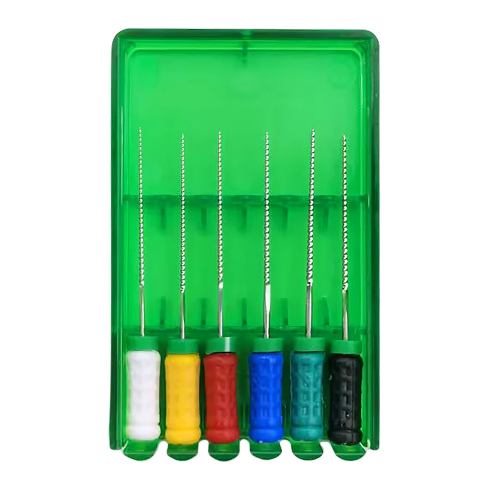 6boxes Stainless Steel Dental K Files Hand Use 6# 8# 10# 15# Mallefer K-File Root Canal Files Endodontic Instruments
