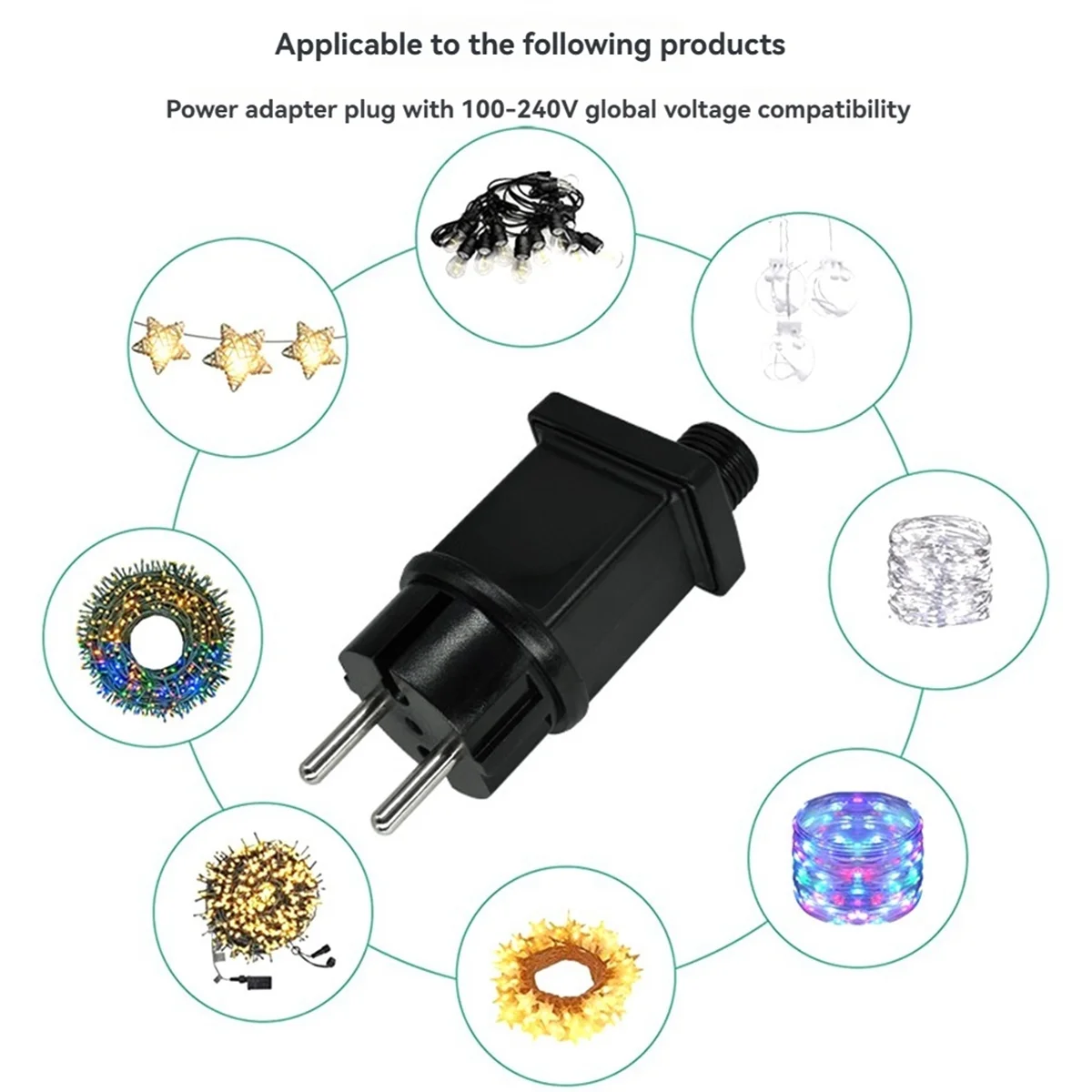 T85C 3.5V 3.6W Plug LED Power Supply LED Transformer Plug Adapter IP44 Waterproof Power Christmas Lamp Adapter EU PLUG