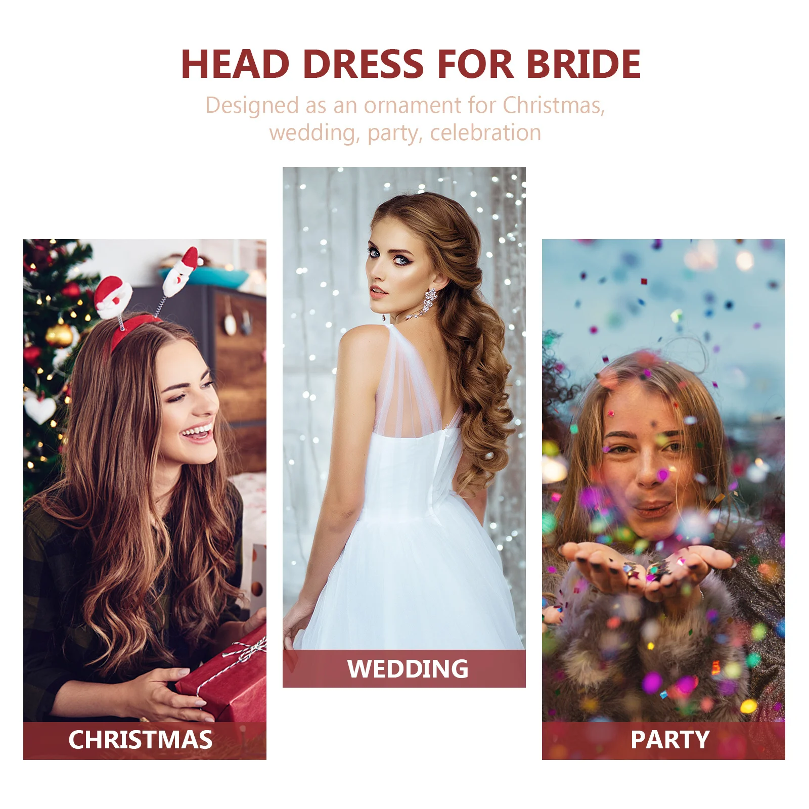 

Christmas Wreath Artificial Berry Garland Red Durable Head Dress for Bride Party Wedding Decoration Head Dress