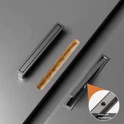 Recessed Drawer Invisible Handles Modern Cabinets Closet MiniBuilt-in Concealed Door Handles Tatami Handle Grey Black Silver