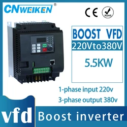 5.5KW 8HP 400HZ VFD Inverter Frequency converter single phase 220v input to 3phase 220V or 380V output for 5HP motor