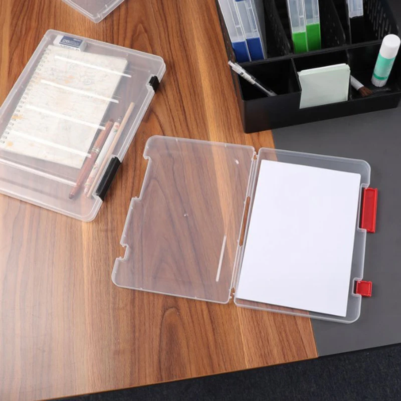 

Six Colors A4/A5 File Box Clear Desk Document Paper Organizer Storage Office School Accessories For Children And Adults