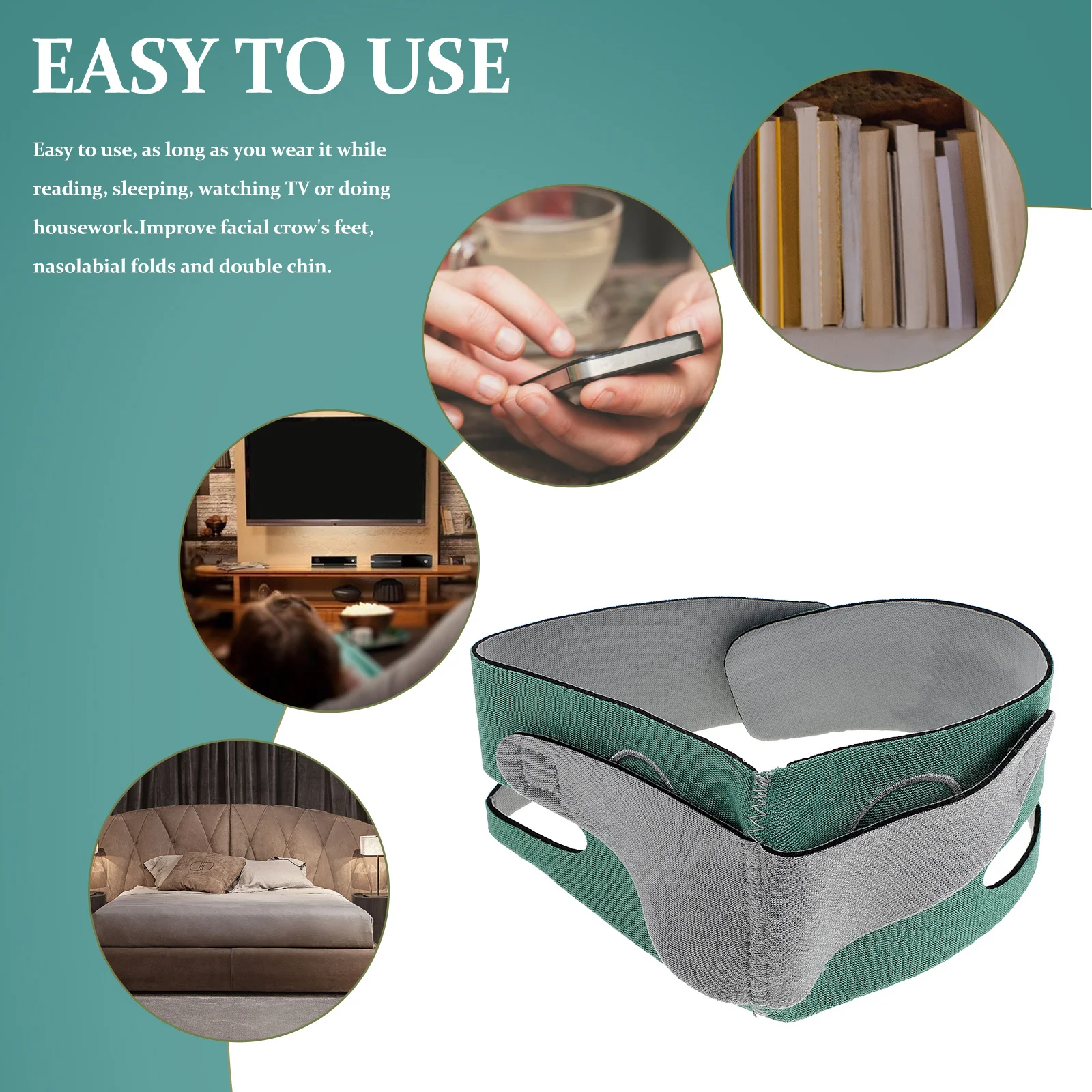 

Reusable Face Lifting Belt Skin-Friendly Elastic Chin Reducer Facial Slimming Mask Anti Aging Strap Face Lifting Tool