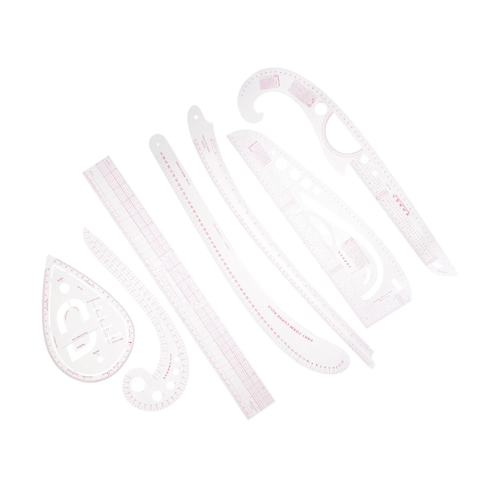 

Набор инструментов для портных: легкая портативная многофункциональная линейка для дизайна, для студентов и создателей выкроек, линейка для раскроя