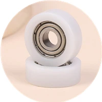 【F】5*17*6 مللي متر عجلة توجيه الأسطوانة البلاستيكية النايلون 695zz تحمل عجلة بوم درج نافذة الباب بكرة الأسطوانة #1