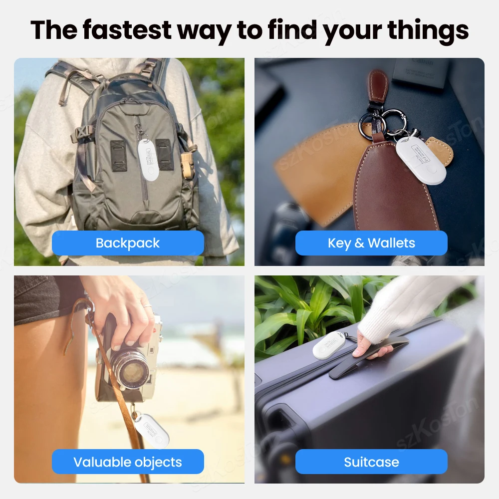 Smart Tag Global Locator Mini GPS Tracker Works with iOS Find My APP Anti-lost Finder Locator for Keys Wallet Car Pet Luggage