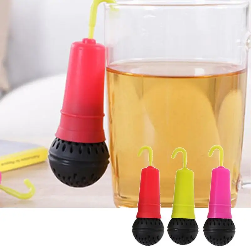 

Silicone Kitchen Accessories Tea Bag Strainer Herbal Filter Microphone Shape Tea Infuser Gadgets Spices Diffuser Strainer Tea