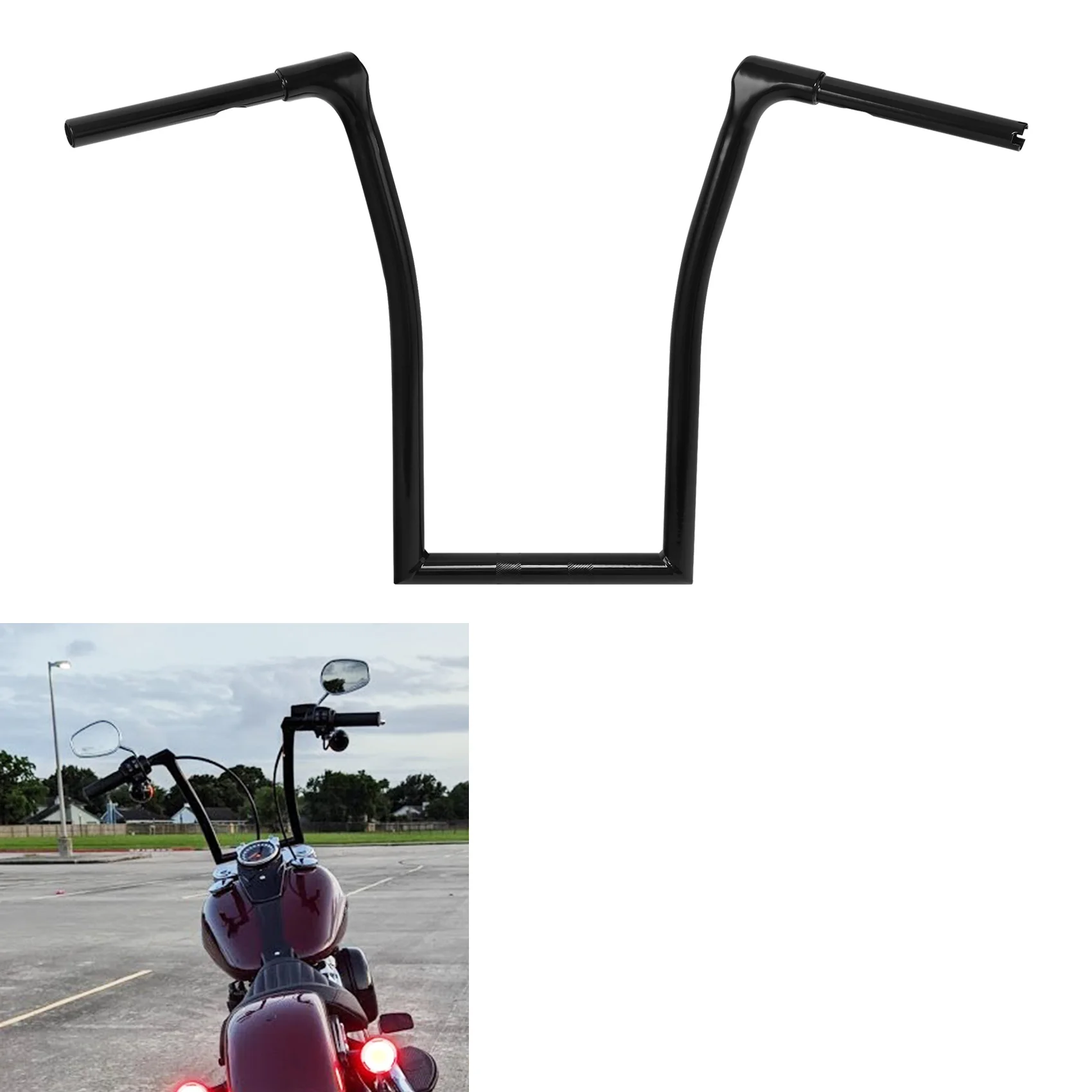 

19"/15"/13" Ape Hanger Bar Handlebar For Harley Fat Boy 2018-2022 Road King FLHR 2014-2022 Breakout 2018-2024 FXDR 114 2019-2020