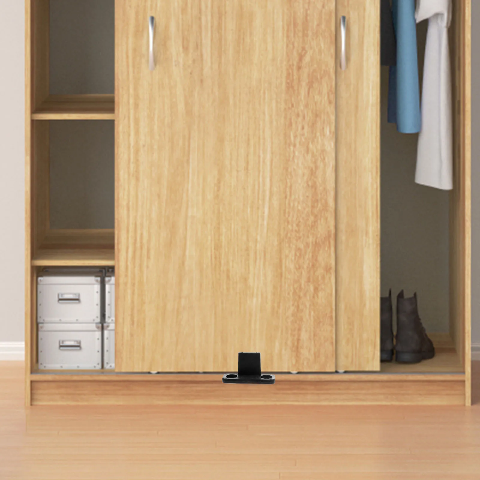 

4Pcs Floor Guide for Sliding Barn Door Bottom Track Hardware Mount Stable Slide Closet Pocket Door Use Floor Guide