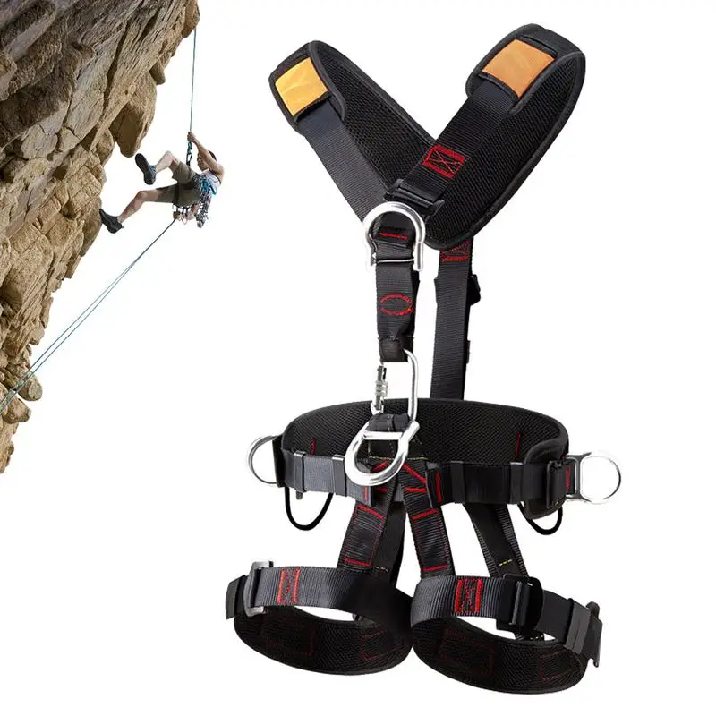 Climbing Harness Adjustable Fall Protection Harness Detachable Fall Harness For Men Tree Climbing Gear Hunting Harness