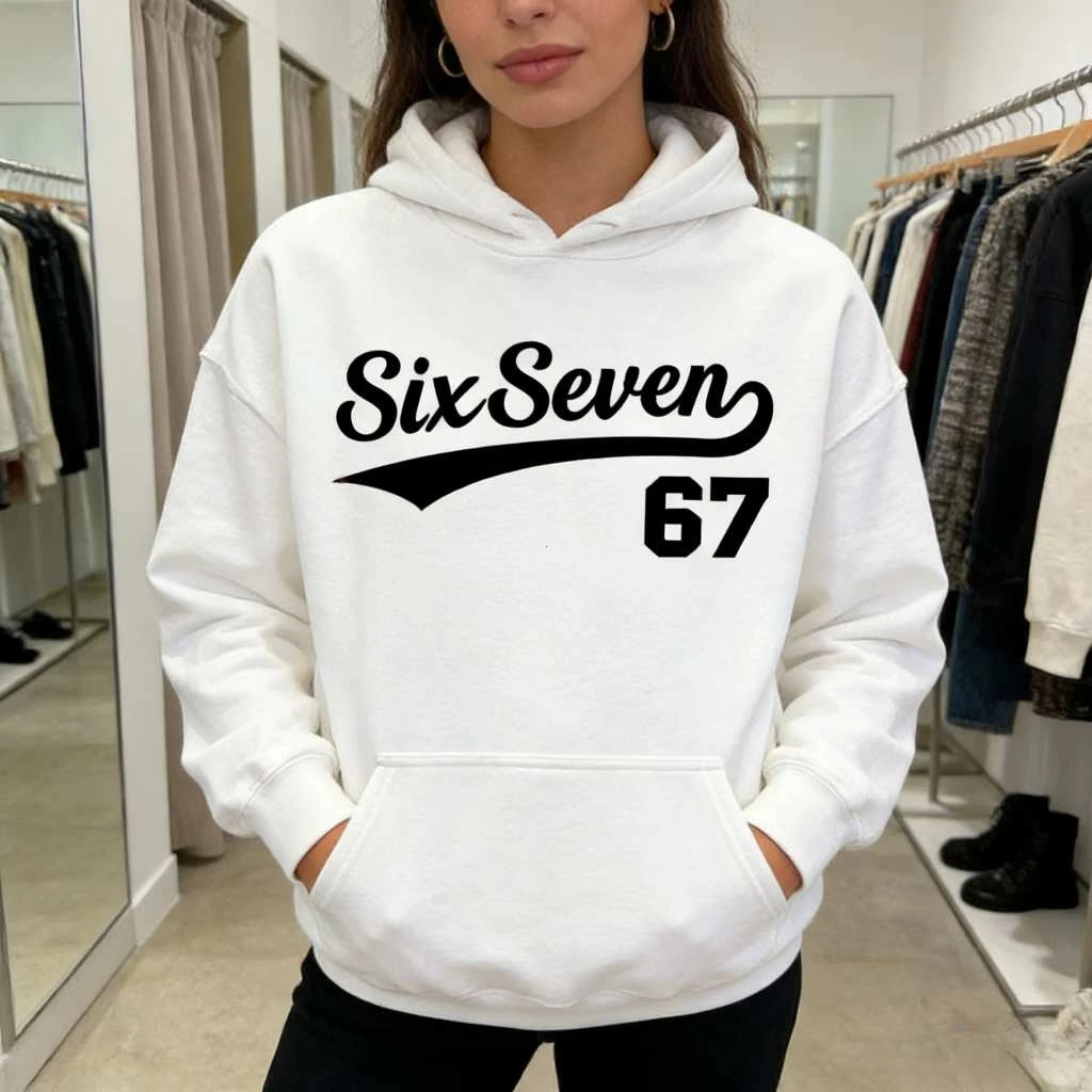 

Интегрированный пуловер с капюшоном SixSeven 67, мужские и женские повседневные уличные модные толстовки с капюшоном, зимние