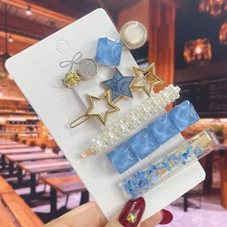 2022 New Pearl Crystal Hair Clips For Women Hairgrips Fashion Hair Barrettes Trendy Geometric Hairpins Headwear Hair Accessories