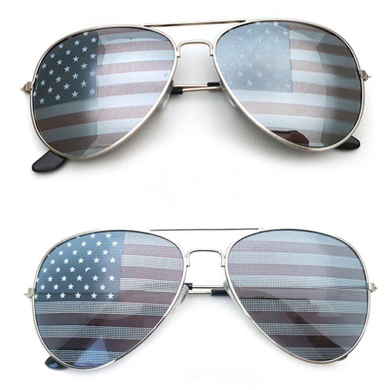 Lunettes de soleil décoratives National Feel pour hommes, lunettes de compétition sportive, fête de l'indépendance américaine, accessoires de cosplay, mode