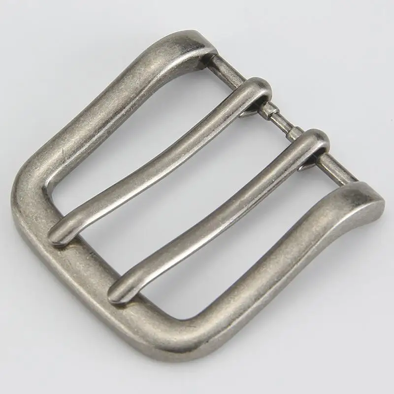 1piece 40mm Metal Belt Buckles Double Pin Buckle End Bar High Quality Fit For 37mm-39mm Leather Belt Craft Parts