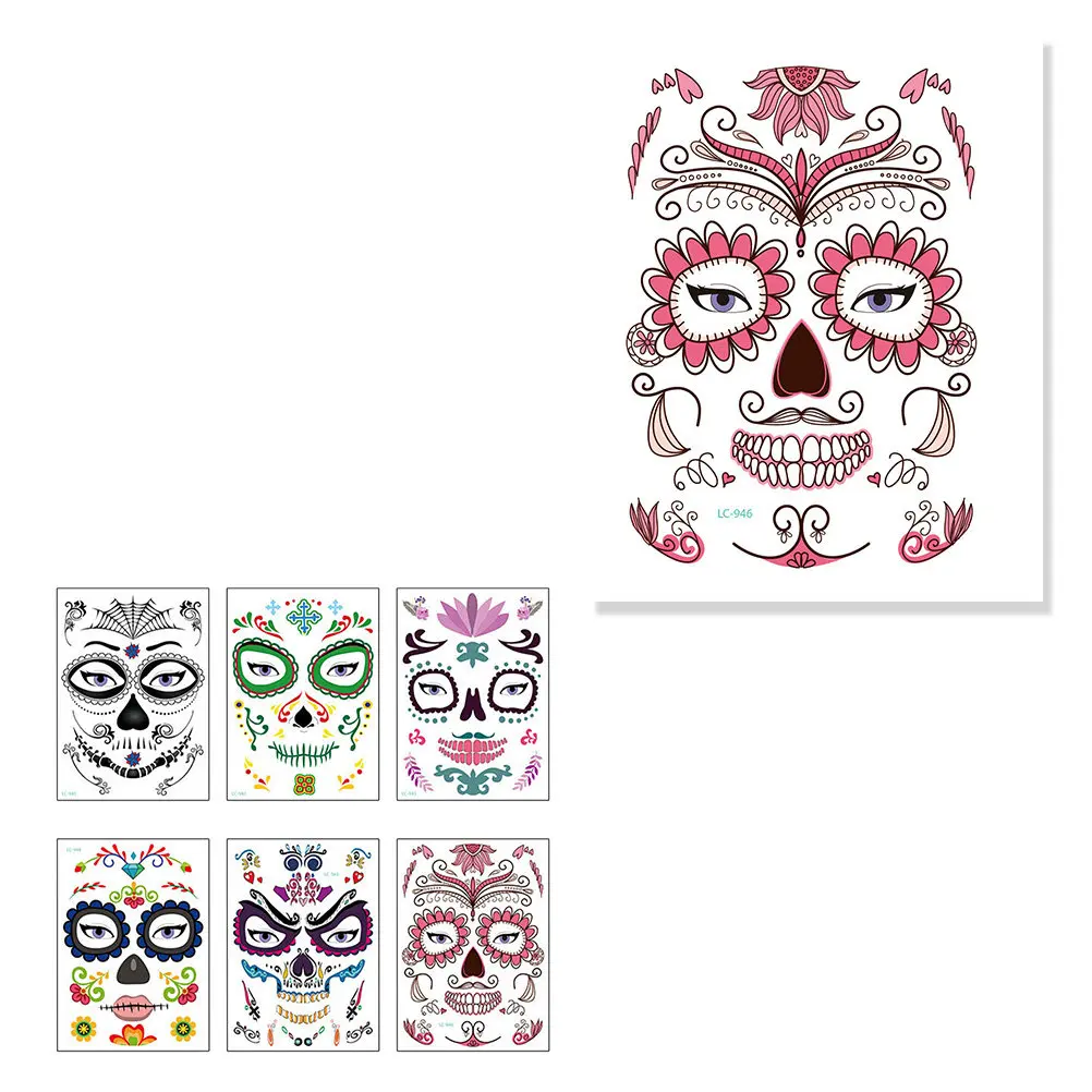 

6 шт. водонепроницаемых временных наклеек для украшения тела, забавные мультяшные 3D-наклейки, безопасные, нетоксичные, приятные для кожи