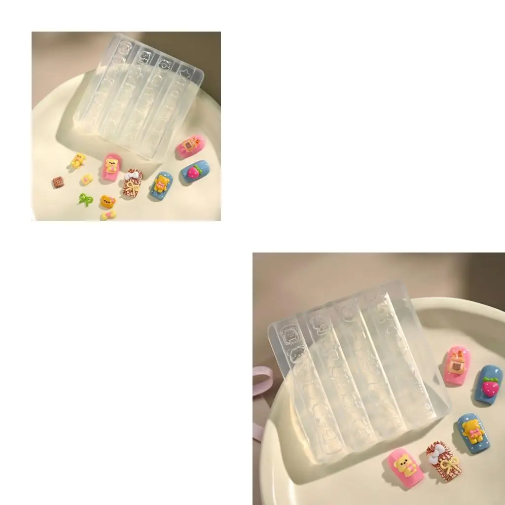 

Nails Art Template Moulds Bear Silicone Texture Suitable for Beauticians