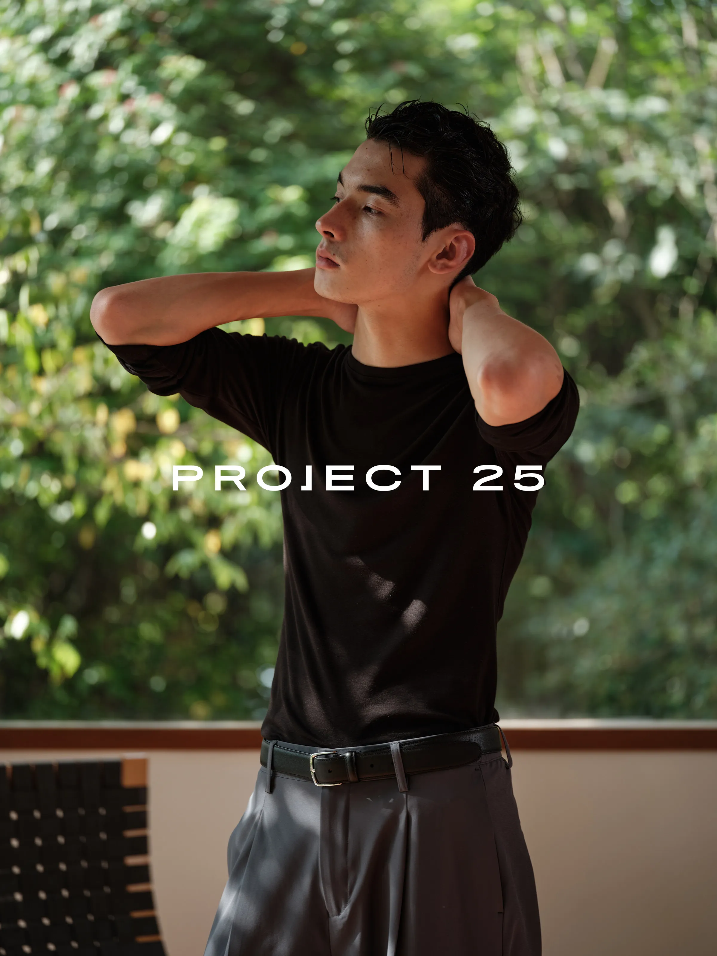 PROJECT 25 Men's Slim-Fit Long-Sleeve Tee with Lycra® – 5A Antibacterial, High-Stretch & Skin-Soft Essential Base Layer