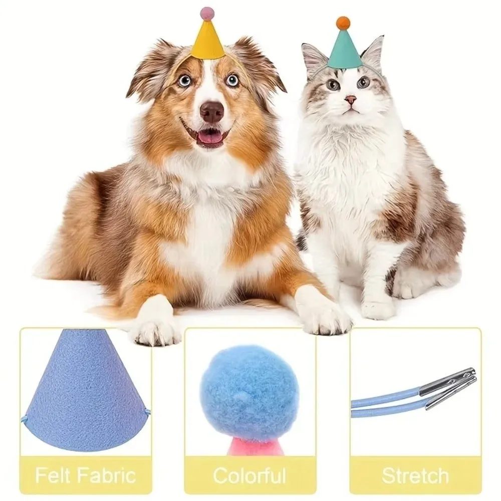 New 6pcs Set Mini Party Hats Lightweight Colorful Party Hats Cone Hats New Year Celebration