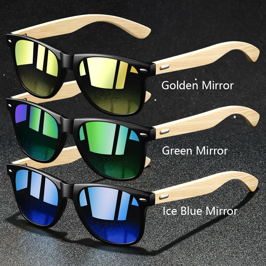 3er-Set Modische Vintage-Sonnenbrillen aus Bambusholz, Quadratisch, für Damen und Herren, Luxus-Designer-Sonnenbrillen zum Fahren und Angeln – Detail 17