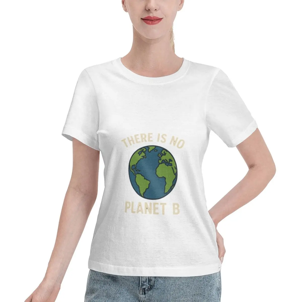 Fast Shipping There Is No Planet B Bold Climate Change Design Women's T-shirt Inner Wear Solid Color Tee