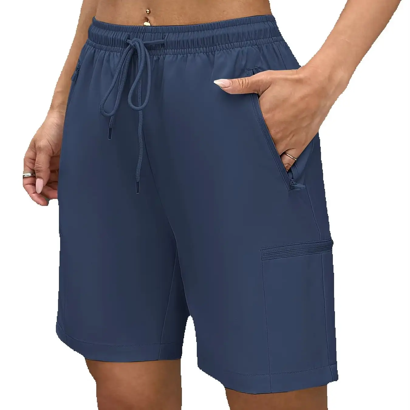 AliExpress CHRLEISURE Women's Pocket Cargo Loose Casual Shorts For Summer Gym Workout Running Cycling,Quick Drying Drawstring Waist Sports Shorts