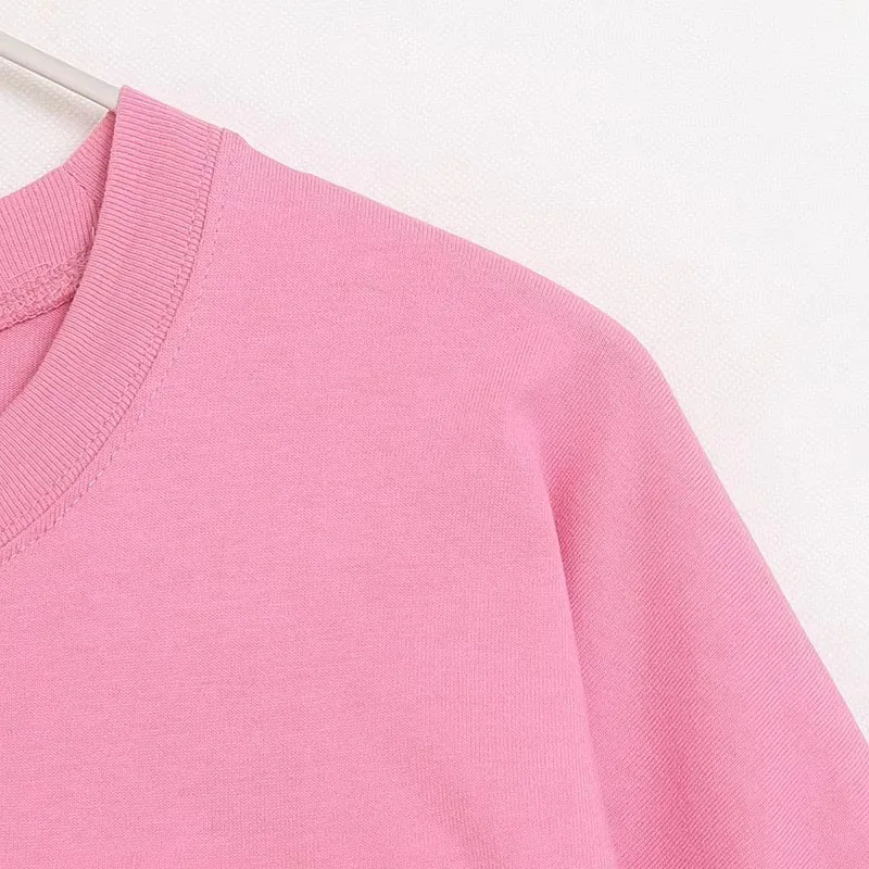 Trendy Beading Letter Embroidery Sweatshirt O Neck Long Sleeve Pullover Top Women Casual Loose T Shirt Pink Tshirt Jumper Unisex
