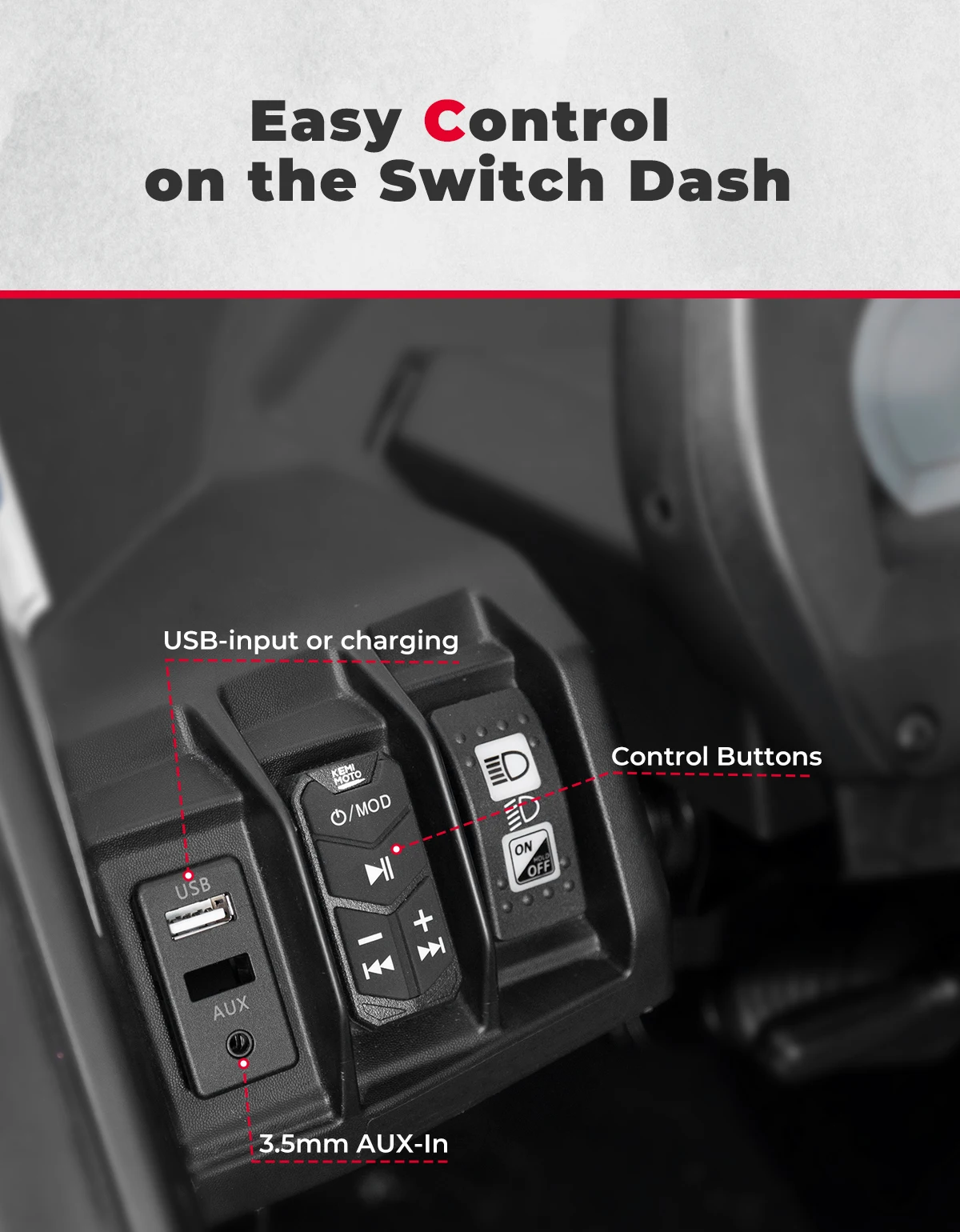 Altavoces de 6,5 pulgadas Barra de sonido UTV Estéreo superior Bluetooth Se adapta a jaulas antivuelco de 1,625-1,9 pulgadas Compatible con Can-Am X3 Max para CFMOTO