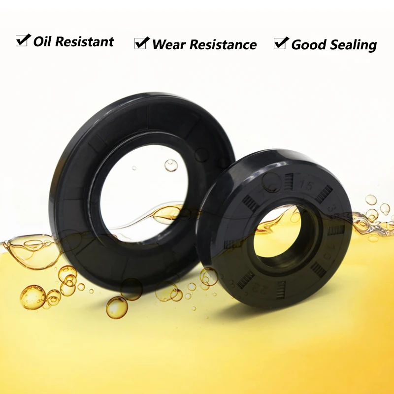 ID 18/19/20/22mm OD 24~52mm THK 5/6/8/10/12mm TC NBR Oil Seals Rubber Double Lip Oil Resistant Rotating Shaft Skeleton Gasket