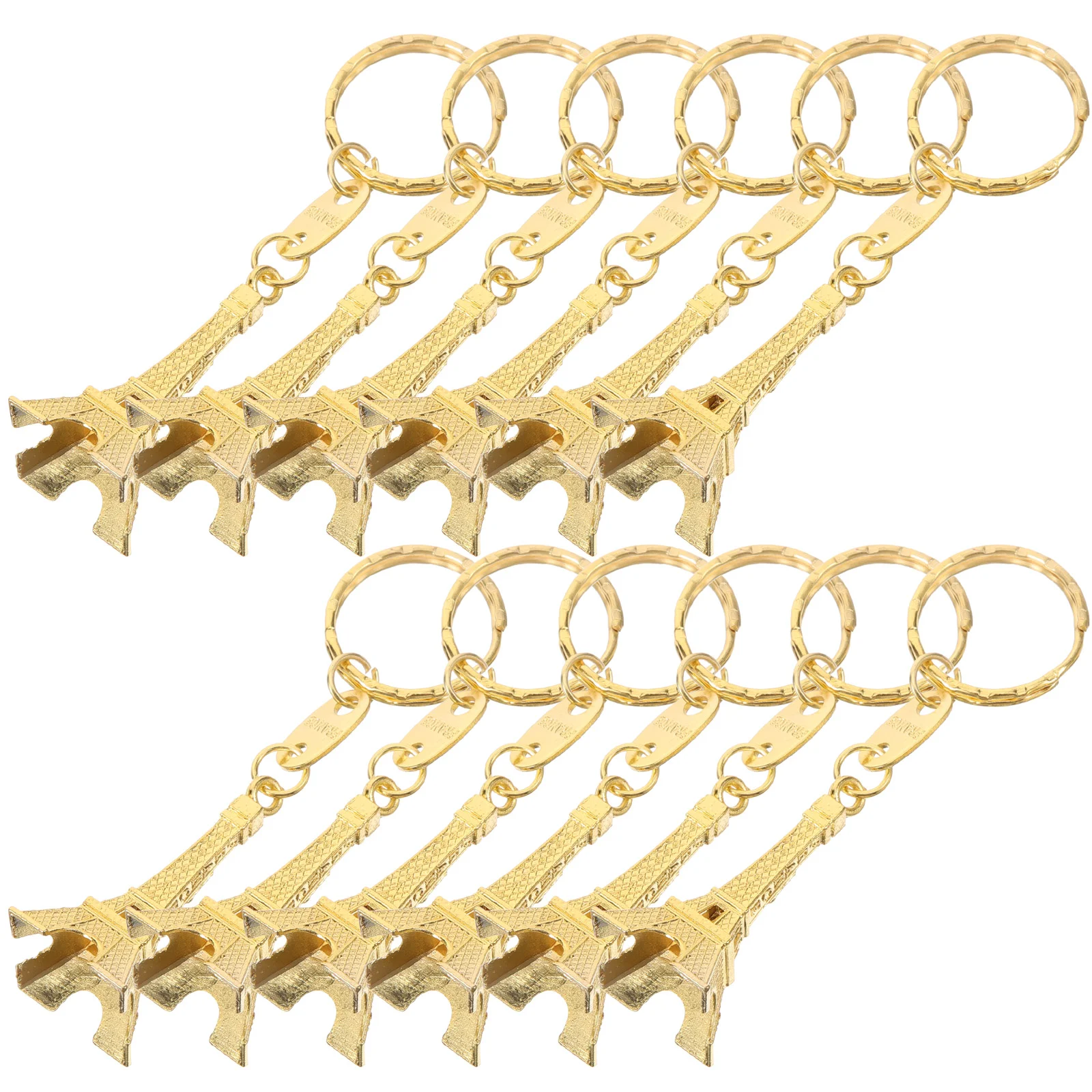 

12 Pcs Goldendoodle Ornament Eiffel Tower Keychain Pendant Mini Wristband Keyring Father