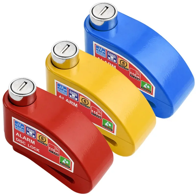 Cerradura de freno de disco con alarma, cerradura antirrobo para motocicleta, candado para bicicleta de montaña, candado para bicicleta eléctrica