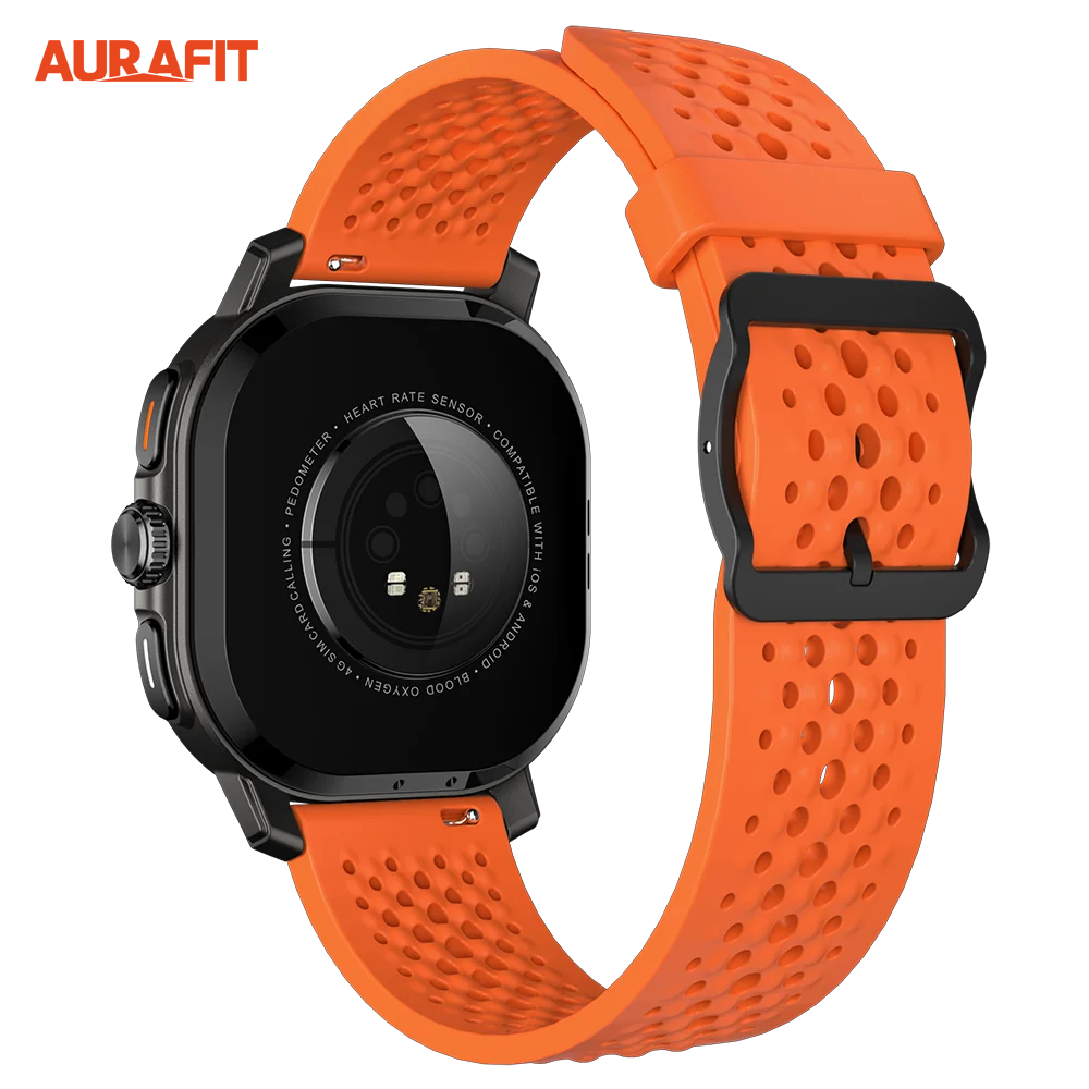 Aurafit AM32 3ATM Round Smart Watch Health Monitoring BT Calling Heart rate tracking Wireless Charging swimming Smartwatch