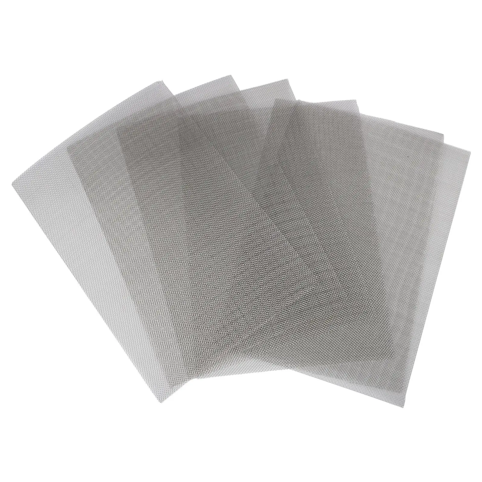 Paquete de 6 Redes de Malla de Acero Inoxidable 304, Red de Filtro Fino de 20 Mallas, Malla para Reparación de Parachoques de Coche, Malla para Soldadura, Accesorios de Reparación