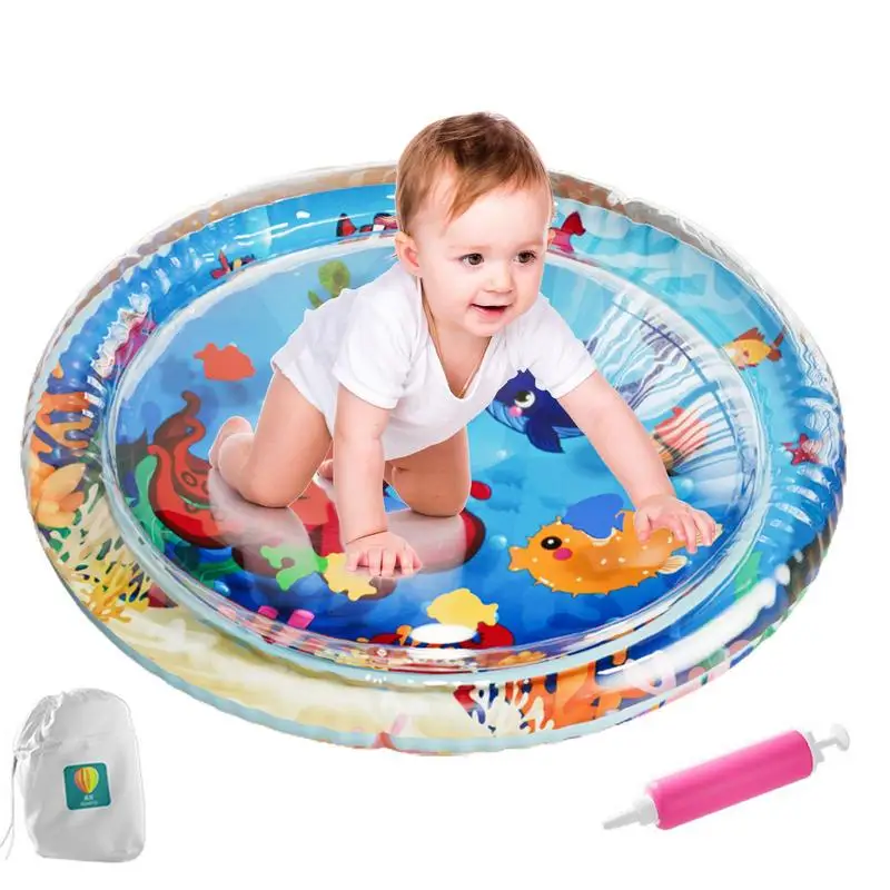 Tappetino da gioco per bambini cuscino gonfiabile cuscino per neonati in PVC TummyTime tappetino per l'acqua per bambini educazione precoce sviluppo di giocattoli per attività