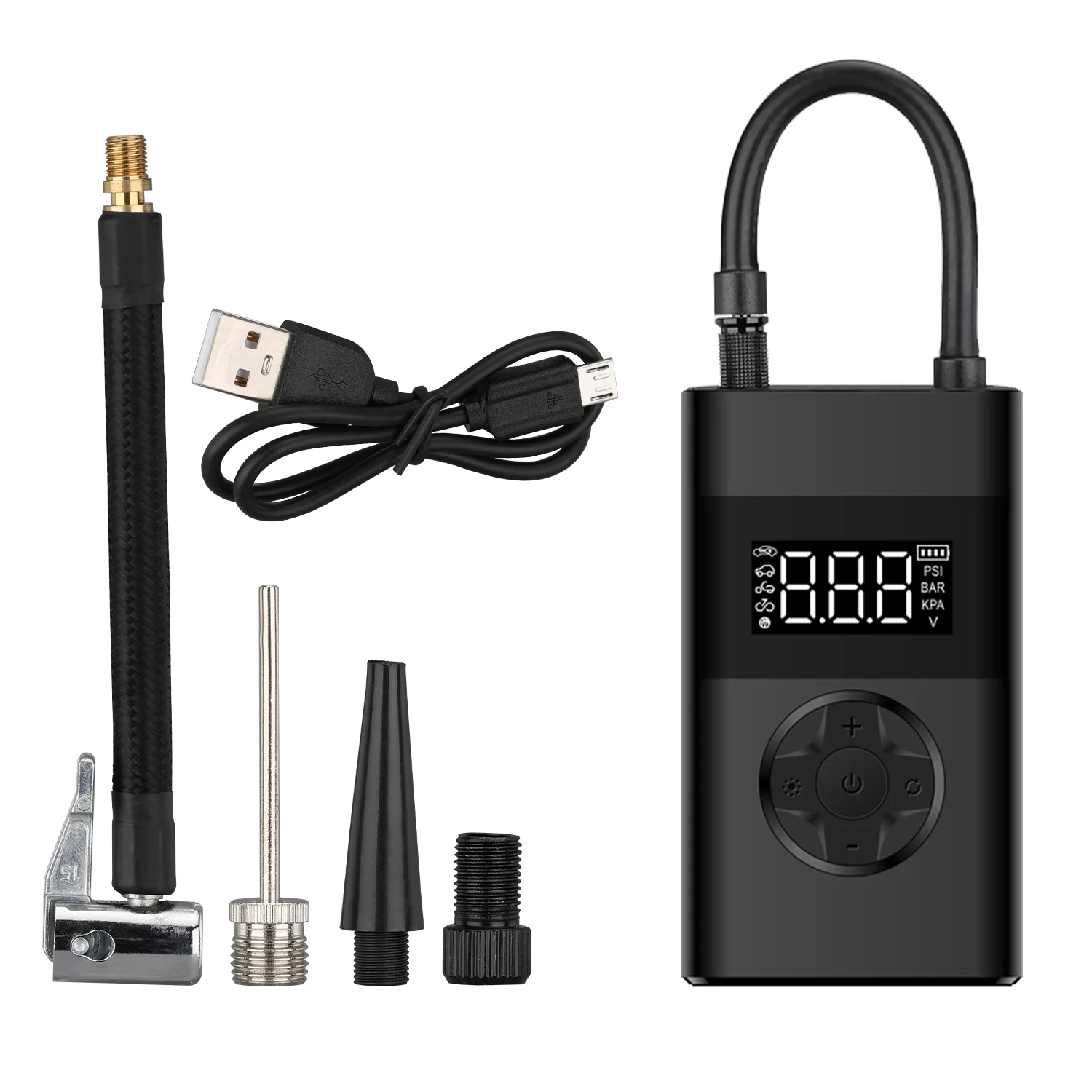 Nexest 4000mAh Plastic Battery Electric Digital Tire Pump Fast Inflation Wireless Auto Cordless Tyre Inflator